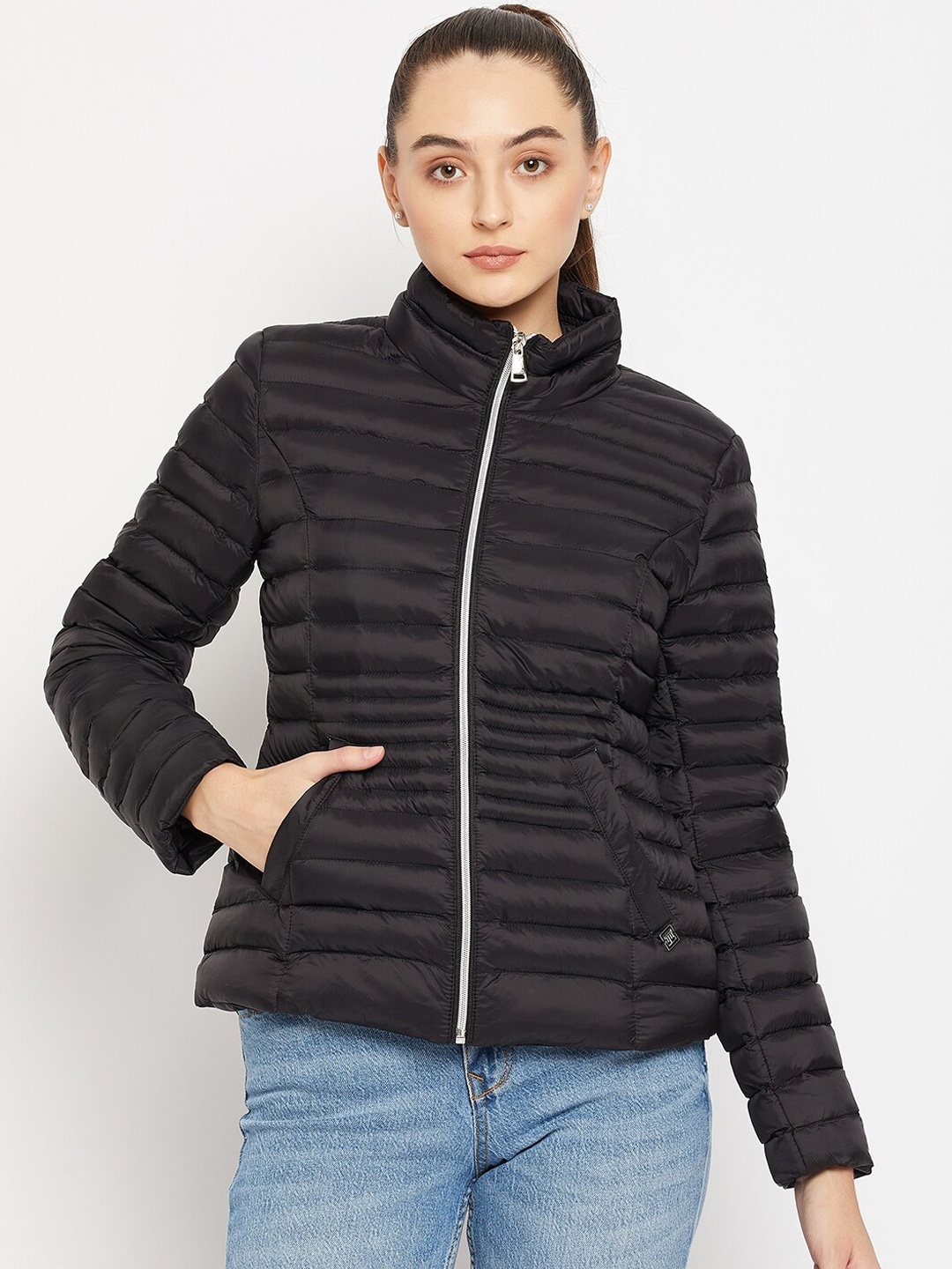 

Madame Women Black Padded Jacket