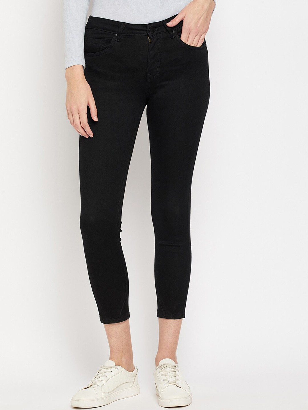 

Madame Women Cropped Jeans, Black