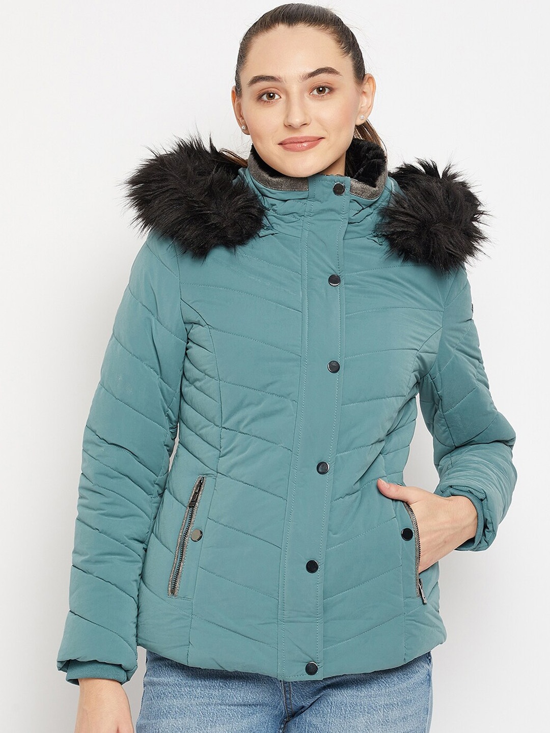 

Madame Women Blue Parka Jacket