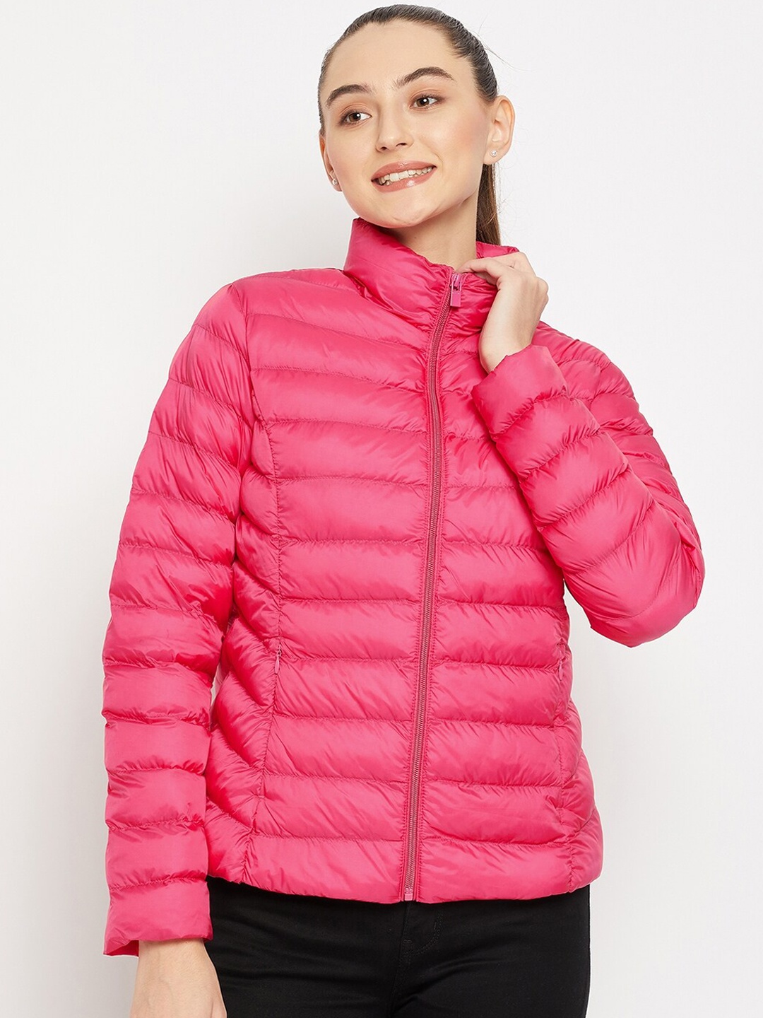 

Madame Women Pink Puffer Jacket