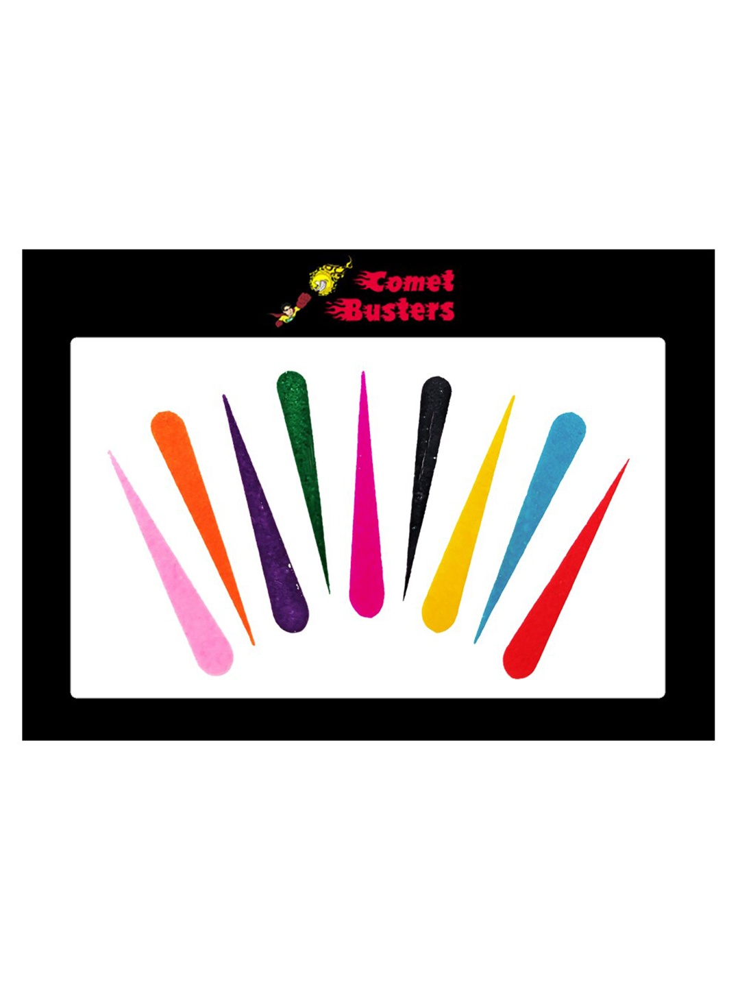 

Comet Busters 9 Pcs Reusable Designer Bindis - Multicoloured, Multi