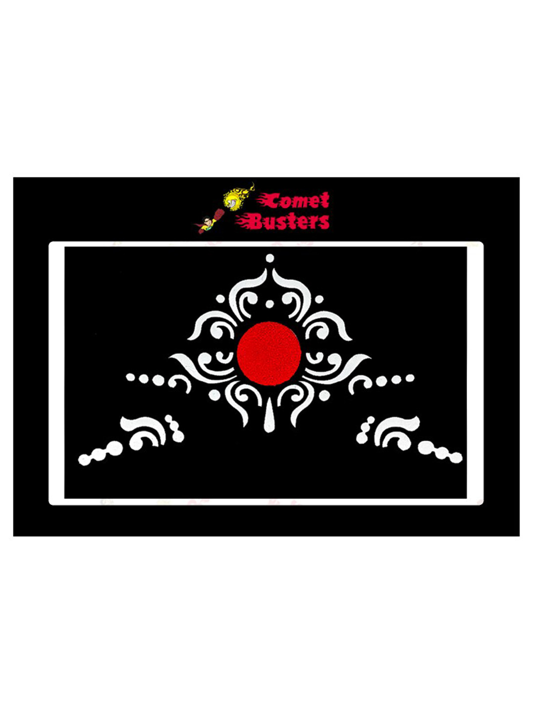 

Comet Busters 3 Pcs Reusable Bengali Bridal Bindis - White & Red
