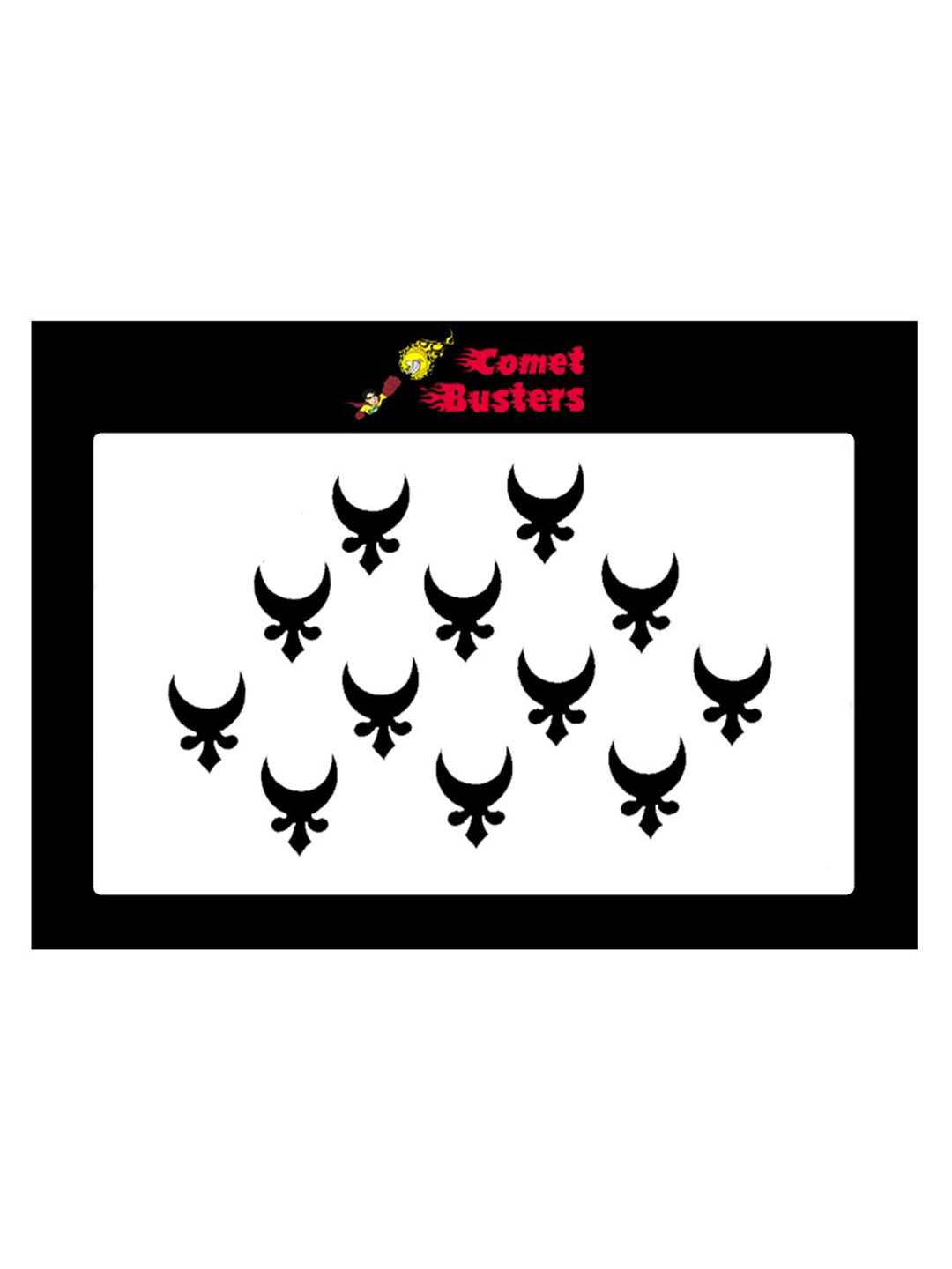 

Comet Busters 12 Pcs Reusable Designer Bindis - Black