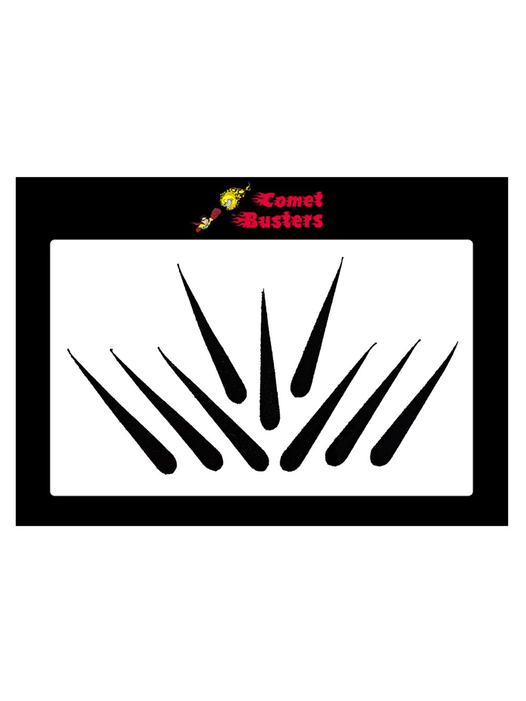 

Comet Busters 9 Pcs Reusable Designer Bindis - Black
