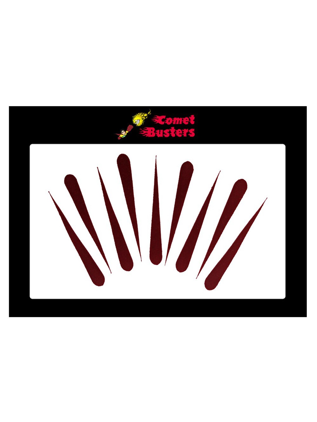 

Comet Busters 9 Pcs Reusable Designer Bindis -Burgundy