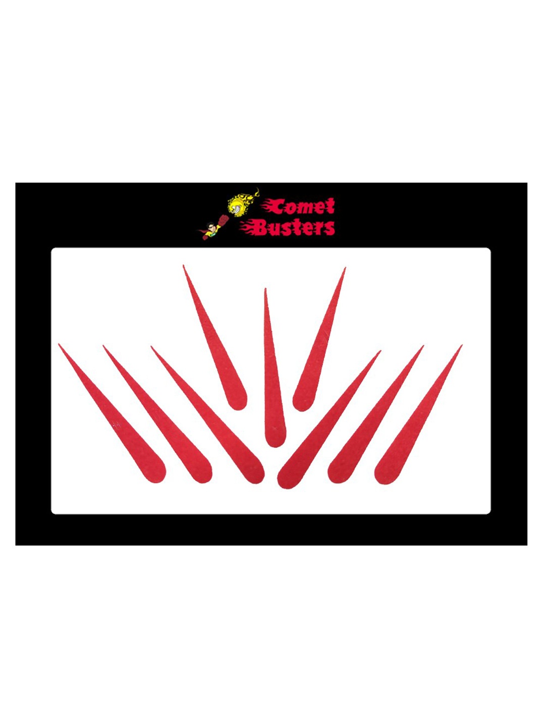 

Comet Busters 9 Pcs Reusable Designer Bindis - Red