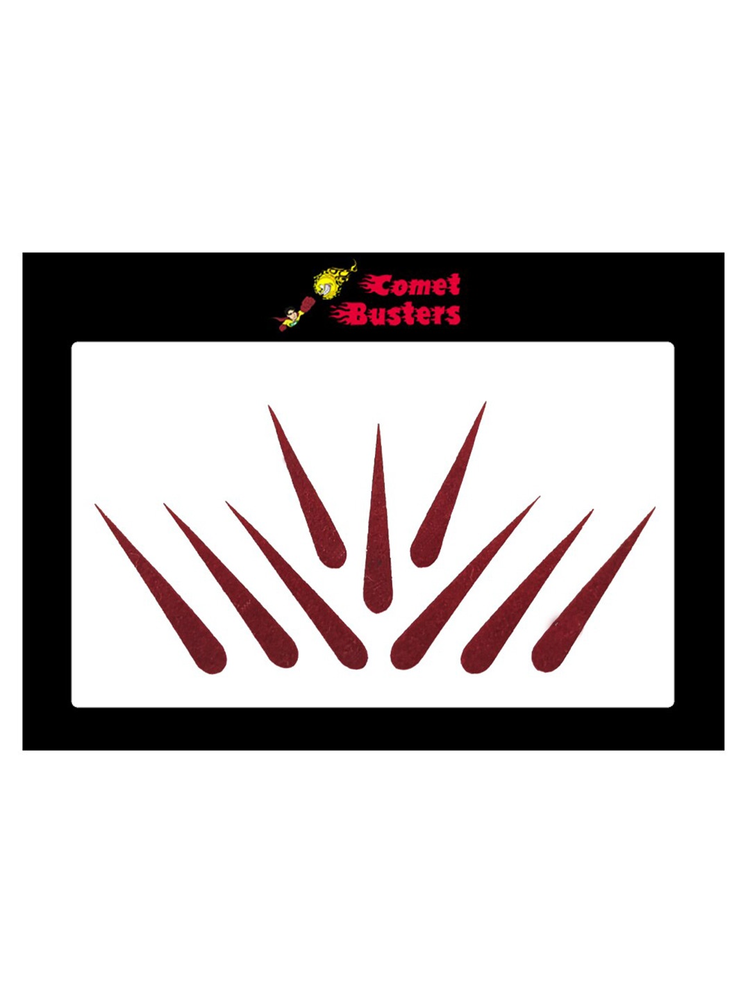 

Comet Busters 9 Pcs Reusable Designer Bindis - Maroon