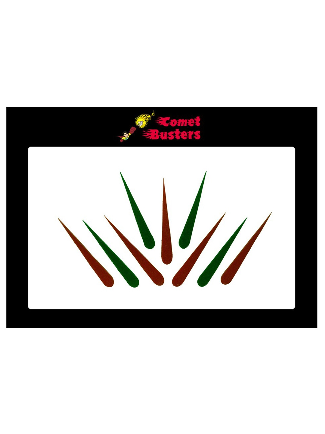 

Comet Busters 9 Pcs Reusable Designer Bindis - Maroon & Green