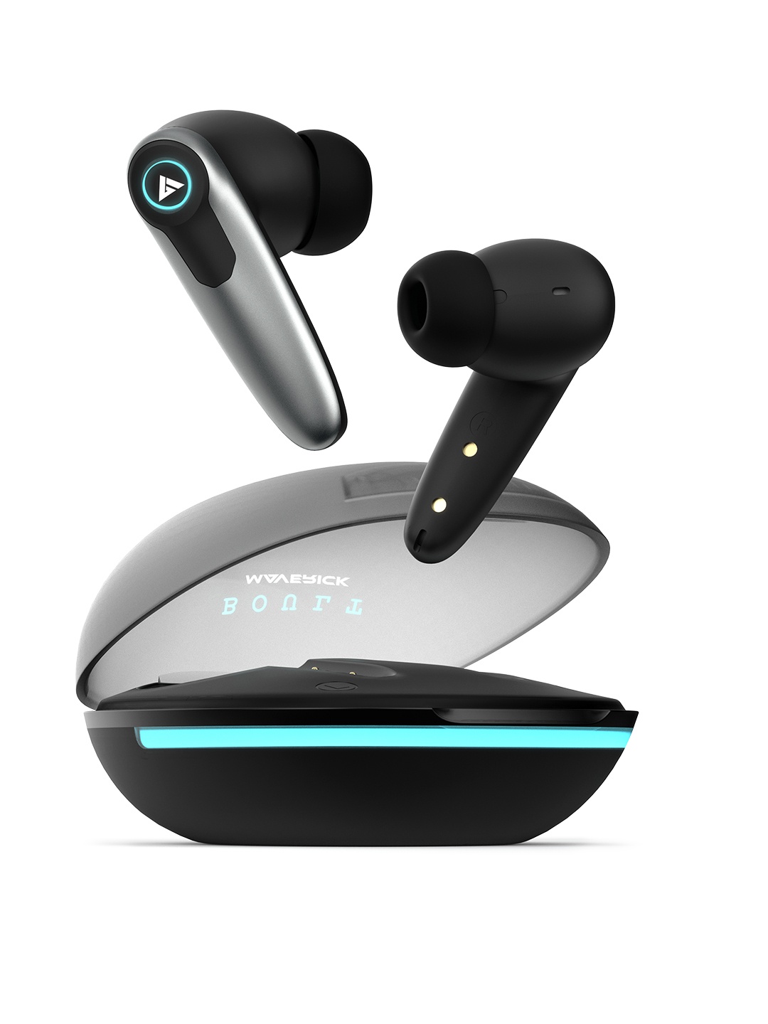 

BOULT AUDIO Black AirBass Maverick True Wireless Earbuds