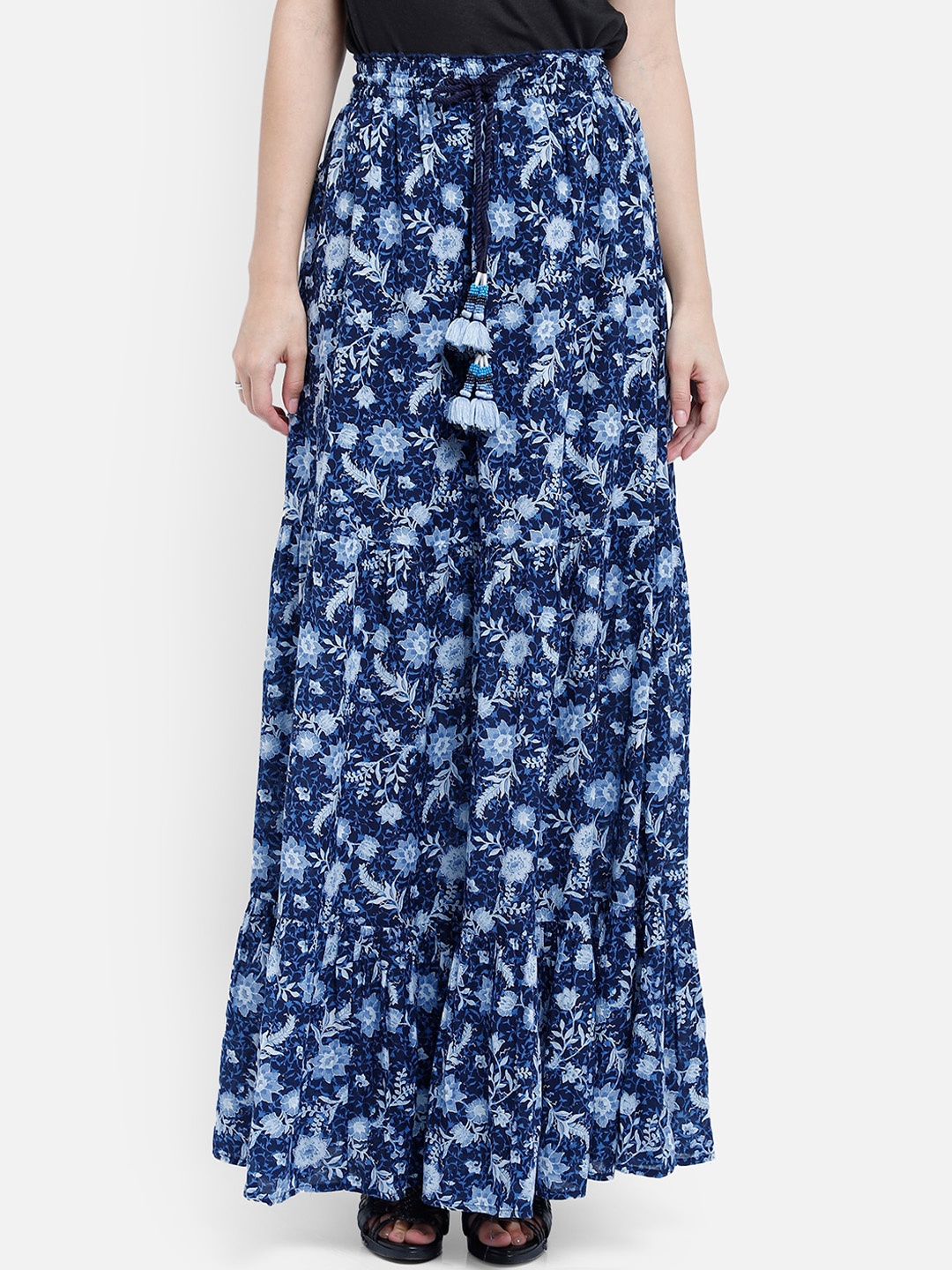 

Aditi Wasan Women Blue & White Printed Maxi Skirts