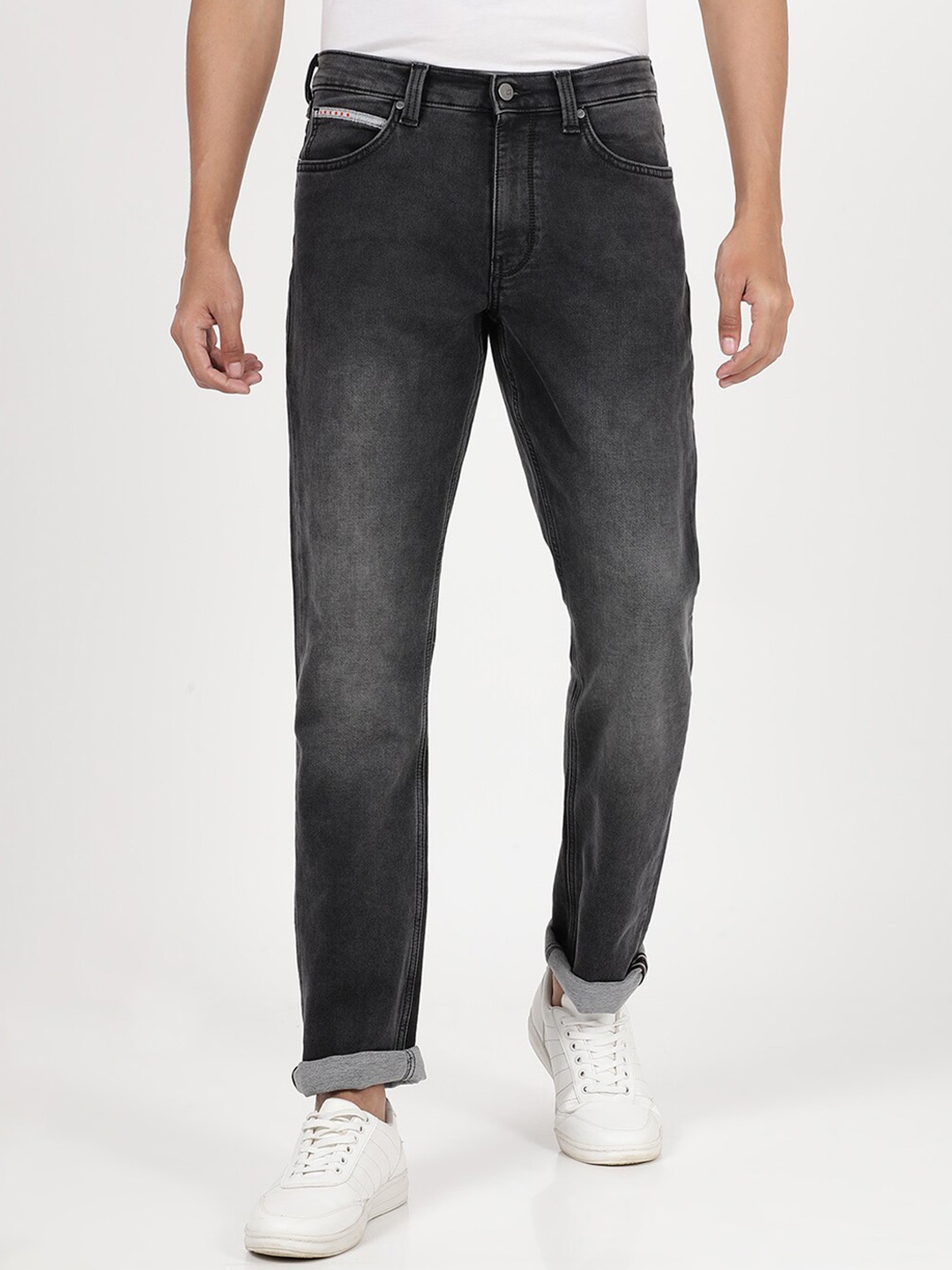 

Lee Men Grey Rodeo Heavy Fade Straight Fit Jeans