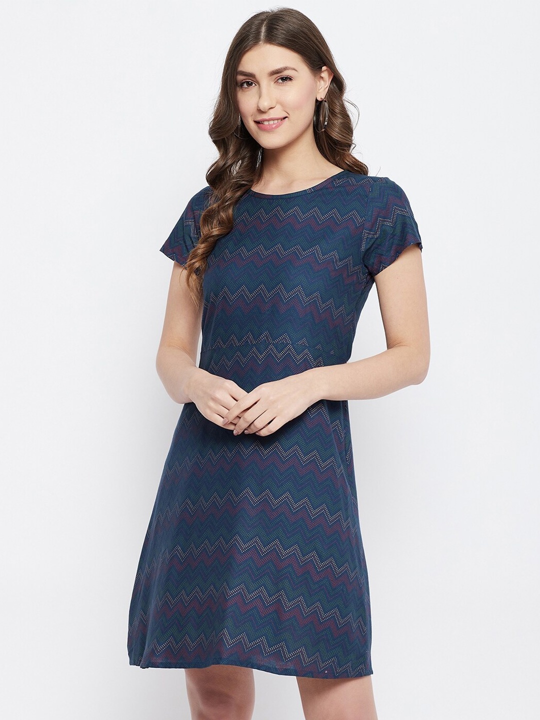 

JHANKHI Women Formal A-Line Dress, Navy blue