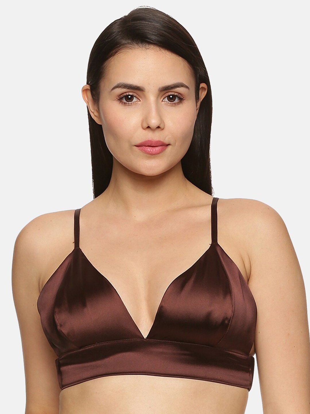 

ISU Brown Satin Bralette Bra