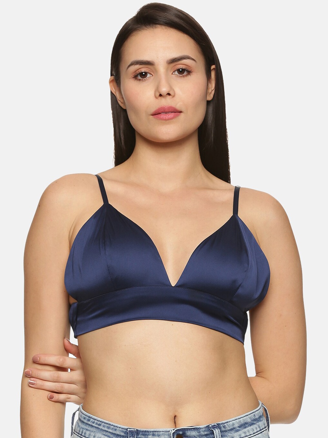 

ISU Women Blue Non Padded Bralette Bra