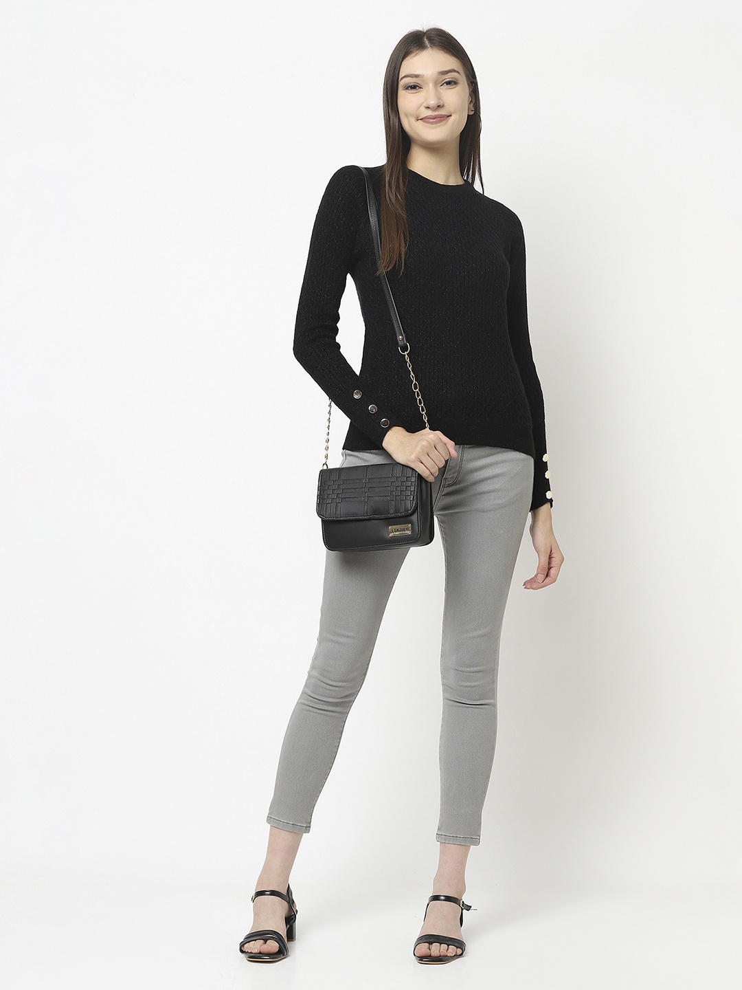 

Crimsoune Club Women Solid Black Pullover