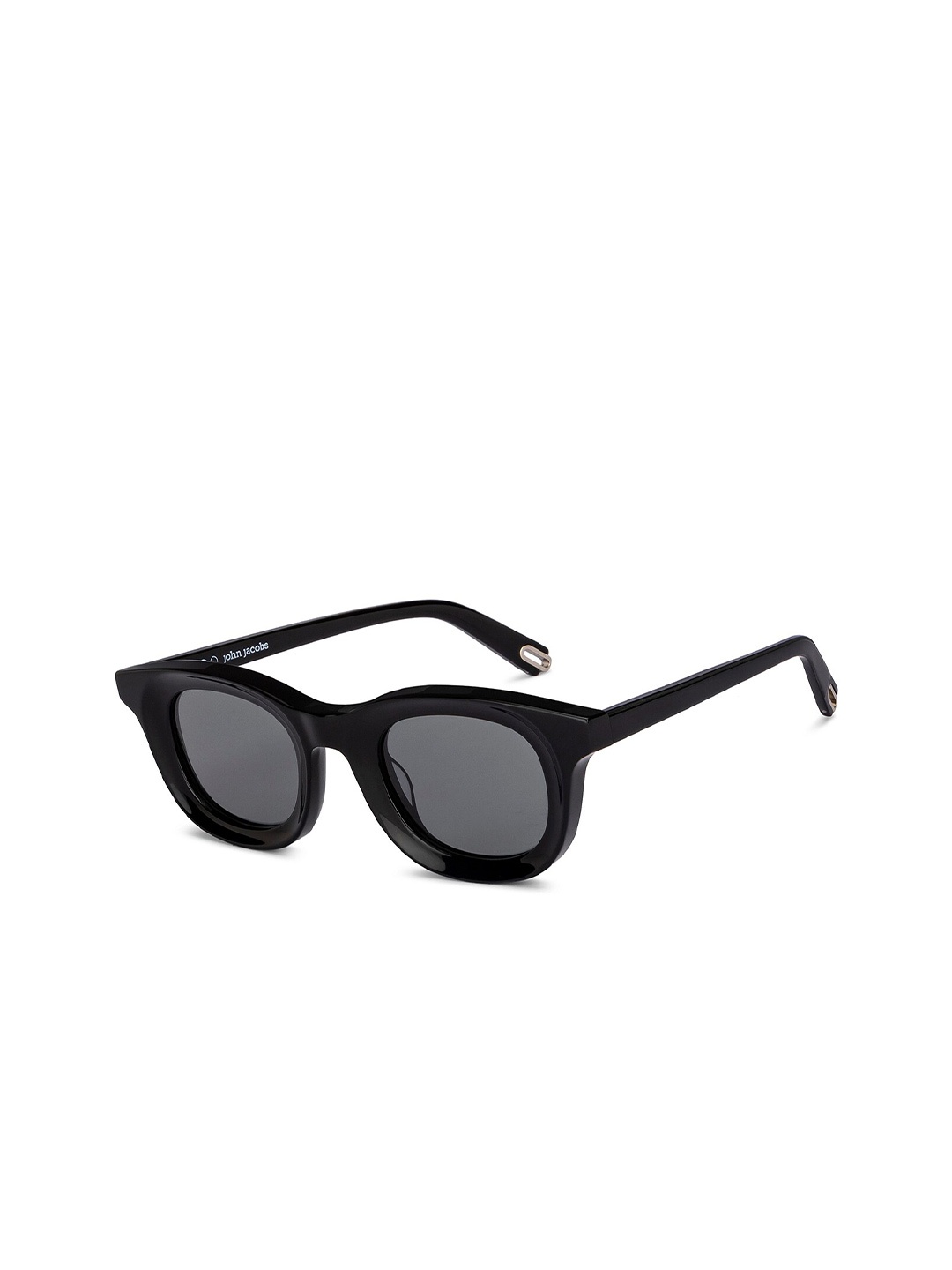 

John Jacobs Unisex Grey Lens & Black Wayfarer Sunglasses with UV Protected Lens