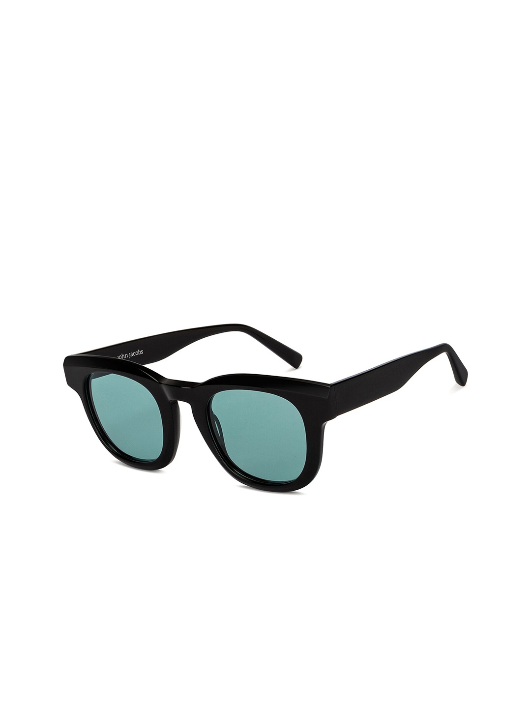 

John Jacobs Unisex Green Lens & Black Wayfarer Sunglass with UV Protected Lens