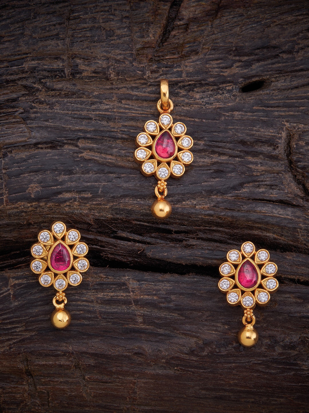 

Kushal's Fashion Jewellery Ruby Temple Silver with Spinal Stones, Green