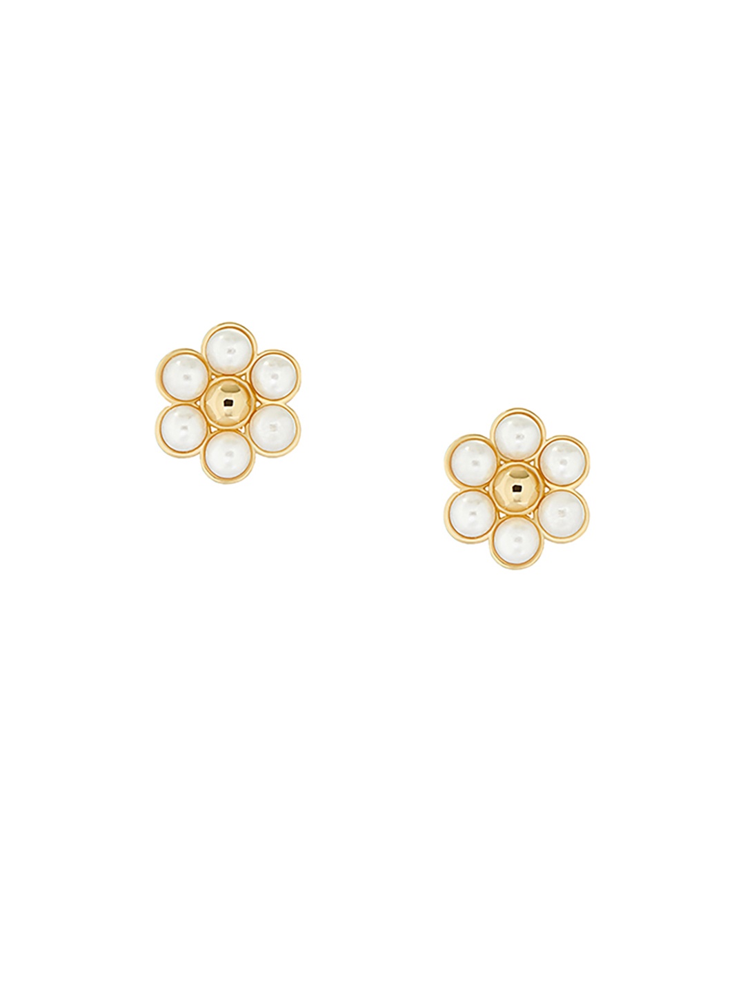 

Ted Baker White & Gold-Plated Floral Studs Earrings