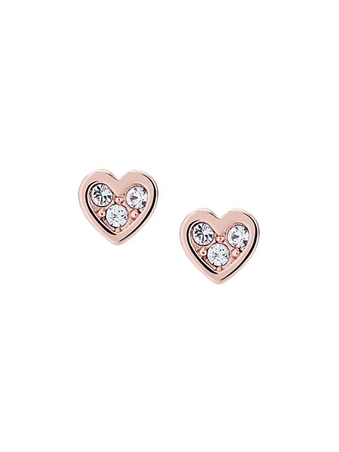 

Ted Baker Rose Gold-Plated & White Heart Shaped Studs Earrings