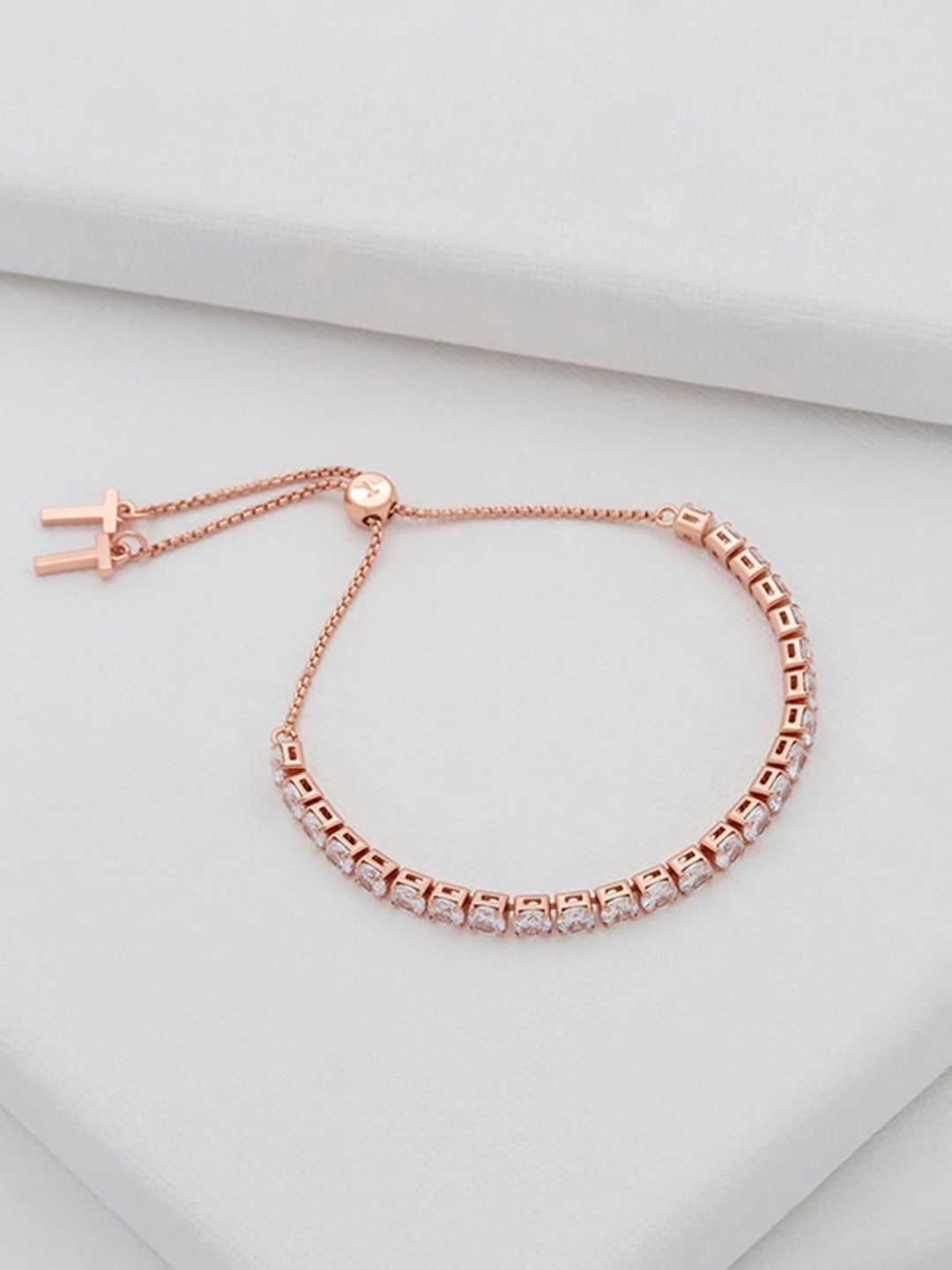 

Ted Baker Women Rose Brass Crystals Link Bracelet