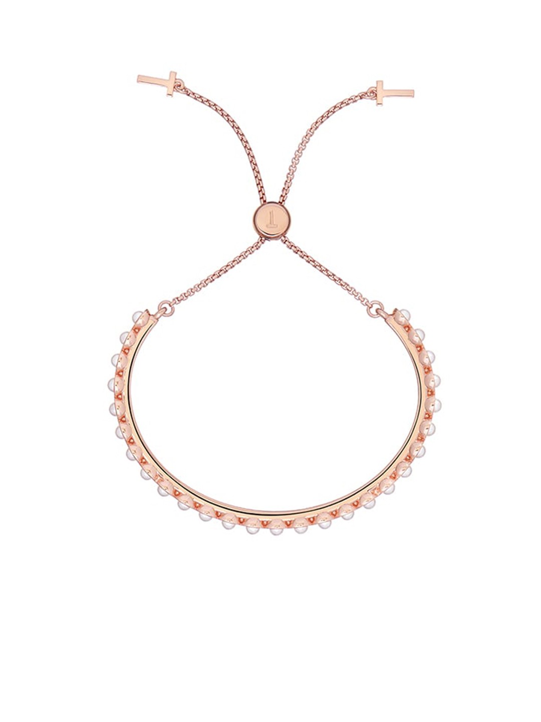 

Ted Baker Women Rose Brass Pearls Bubble Wraparound Bracelet