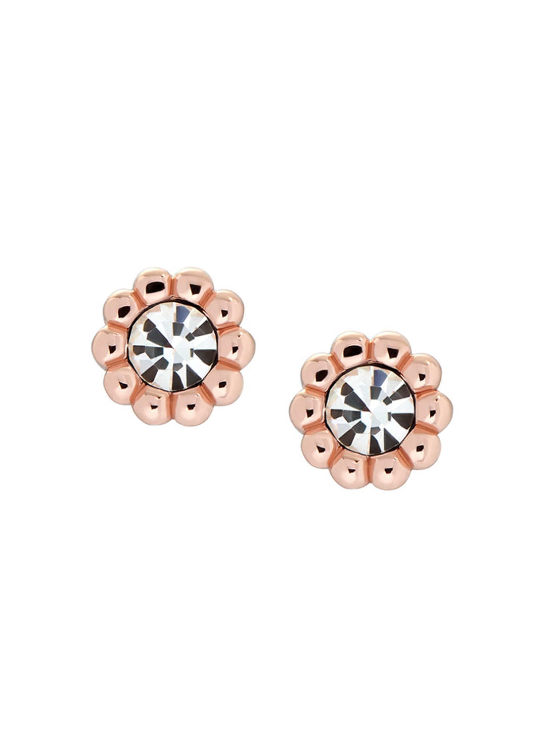 

Ted Baker Rose Gold-Plated Floral Crystals Studs Earrings