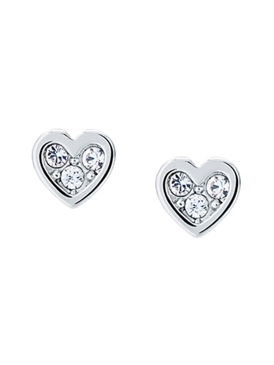 

Ted Baker Silver-Plated Heart Shaped Studs Earrings