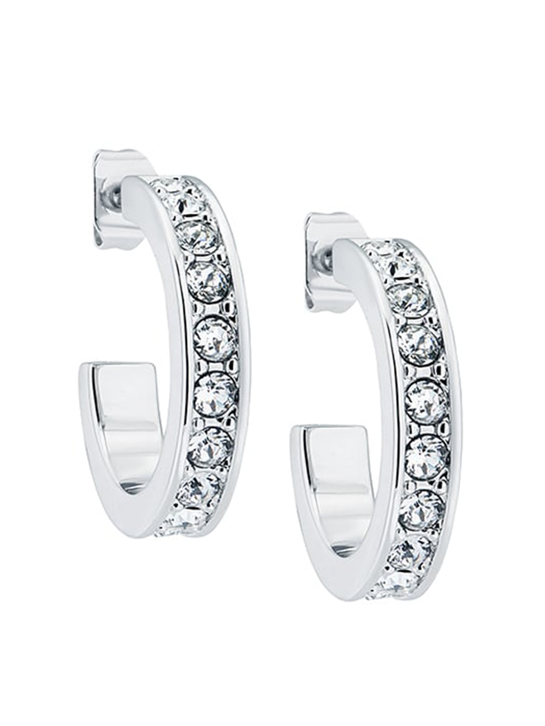

Ted Baker Silver-Toned Circular Half Hoop Earrings