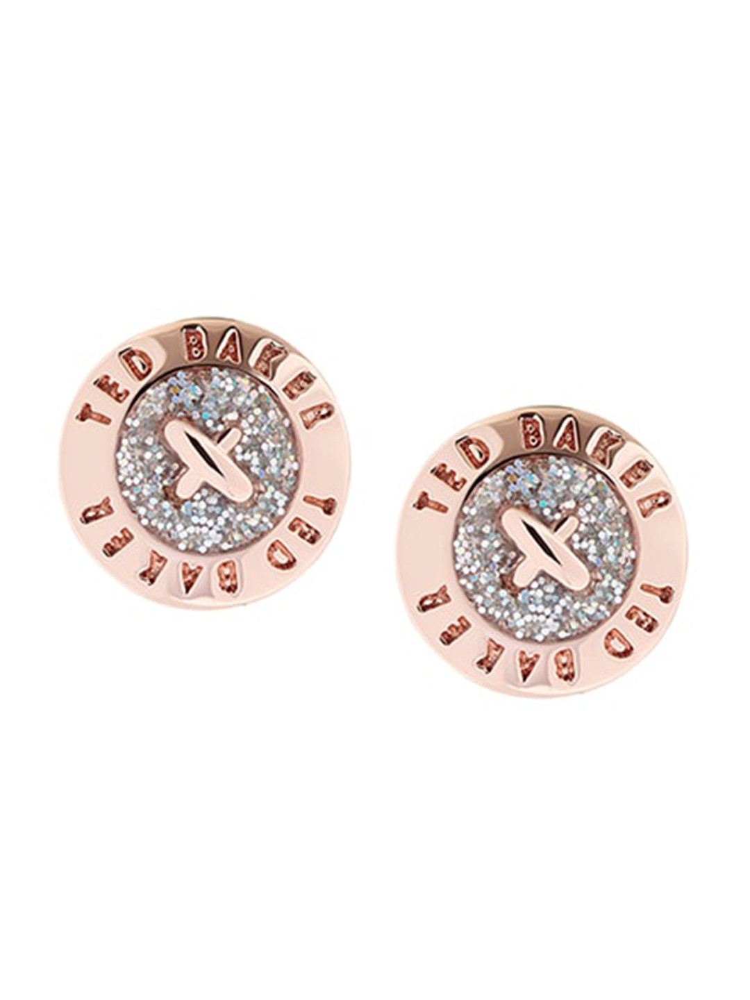 

Ted Baker EISLEY: Enamel Mini Button Earring, Rose