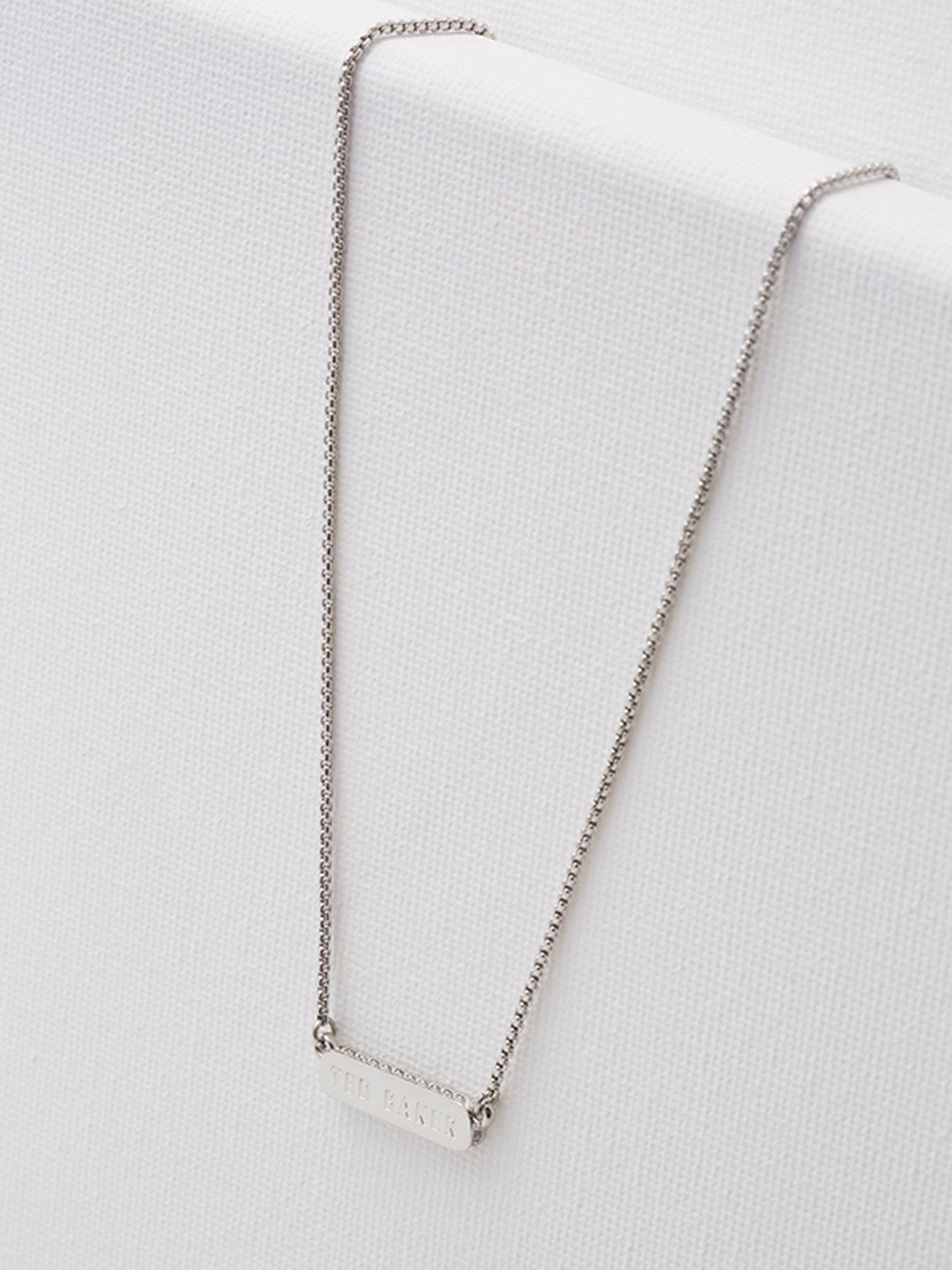 

Ted Baker Women Silver-Plated Sparkle Bar Pendants with Chain