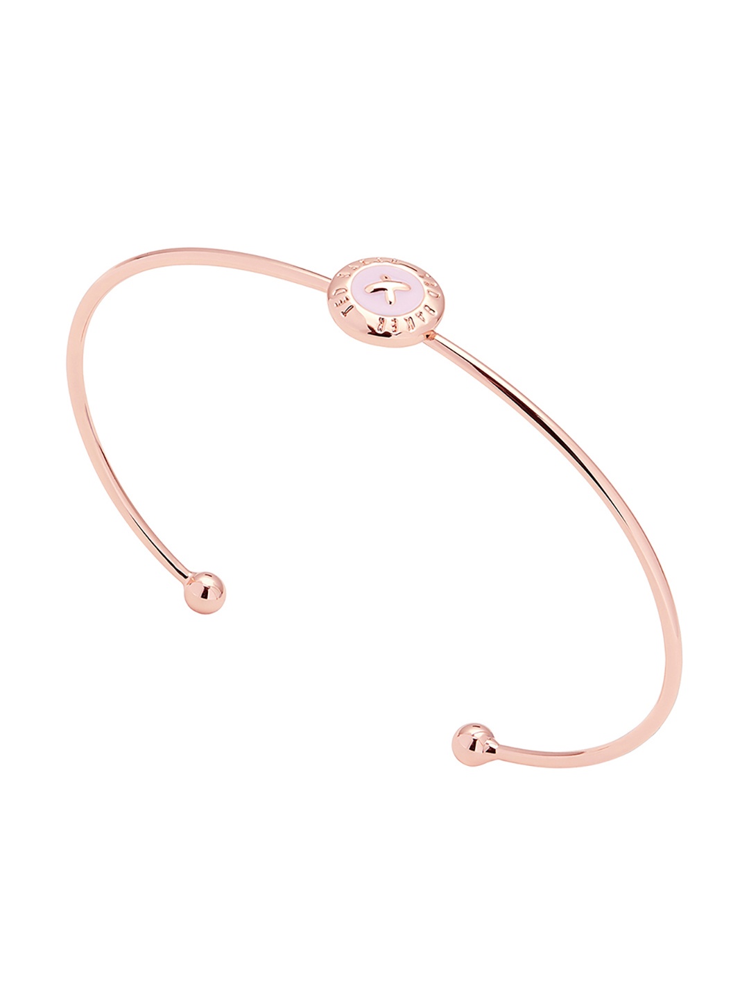 

Ted Baker Women Rose Brass Enamel Mini Button Ultra Fine Cuff Bracelet