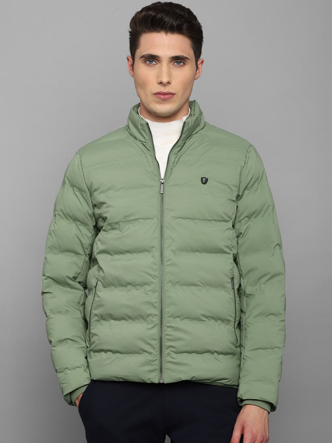 

Louis Philippe Men Solid Padded Jacket, Green