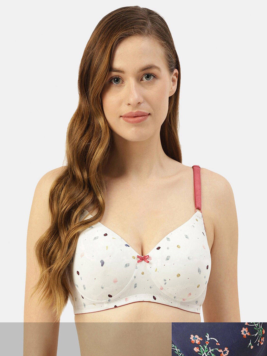 

Leading Lady Floral Bra Lightly Padded-4006-4023, White
