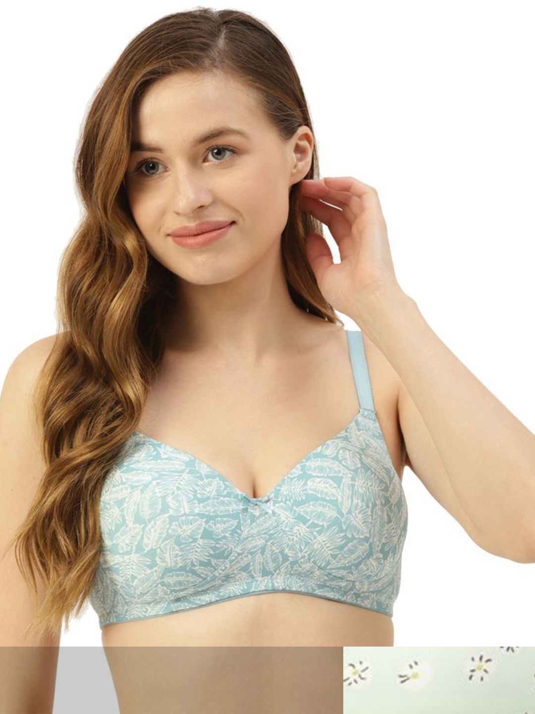 

Leading Lady Blue & Green Floral Bra Lightly Padded