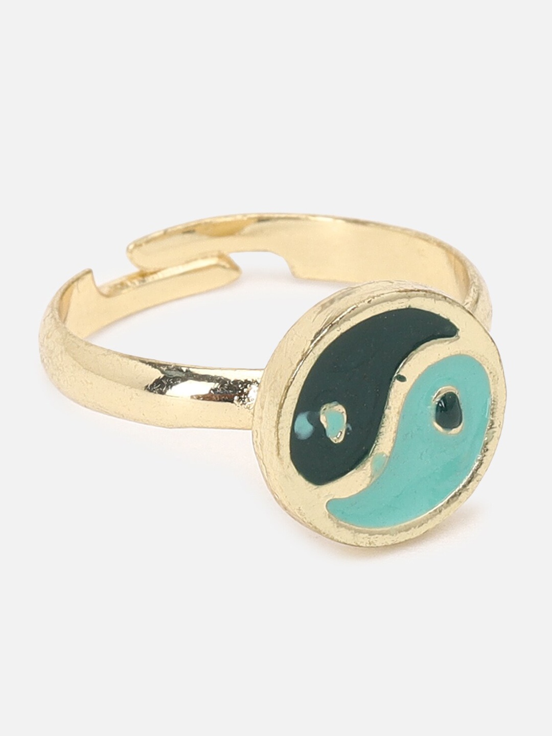 

FOREVER 21 Gold-Plated Patterned Finger Ring