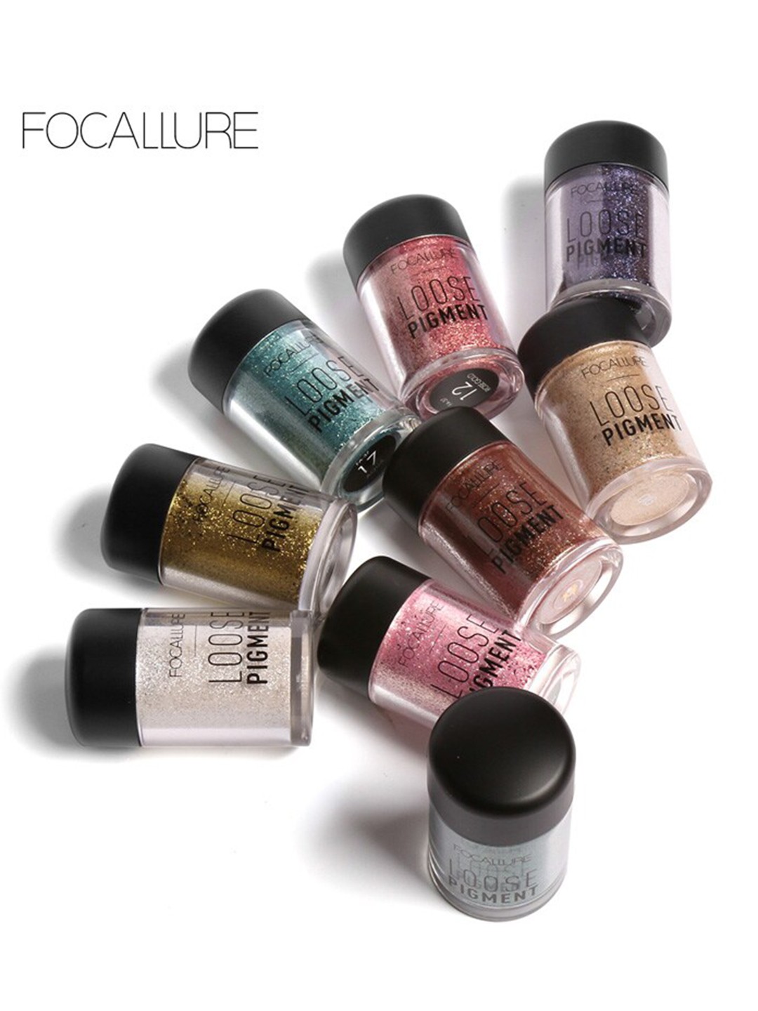 

FOCALLURE Loose Pigment Eyeshadow -13 Crystal - 4.5gm, Silver
