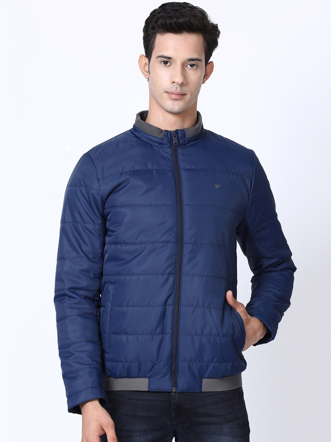 

t-base Men Blue Windcheater Padded Jacket