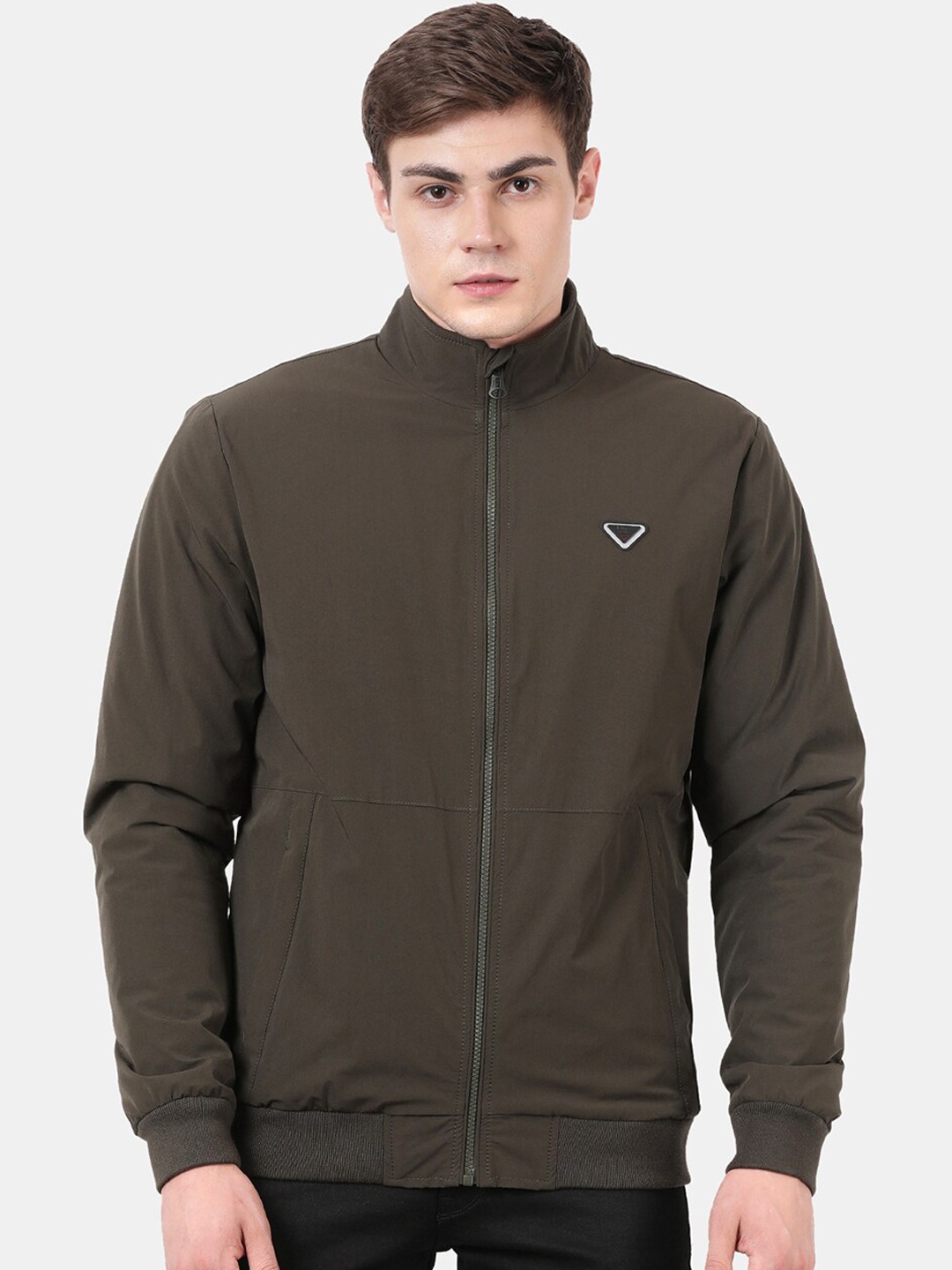 

t-base Men Olive Green Windcheater Sporty Jacket
