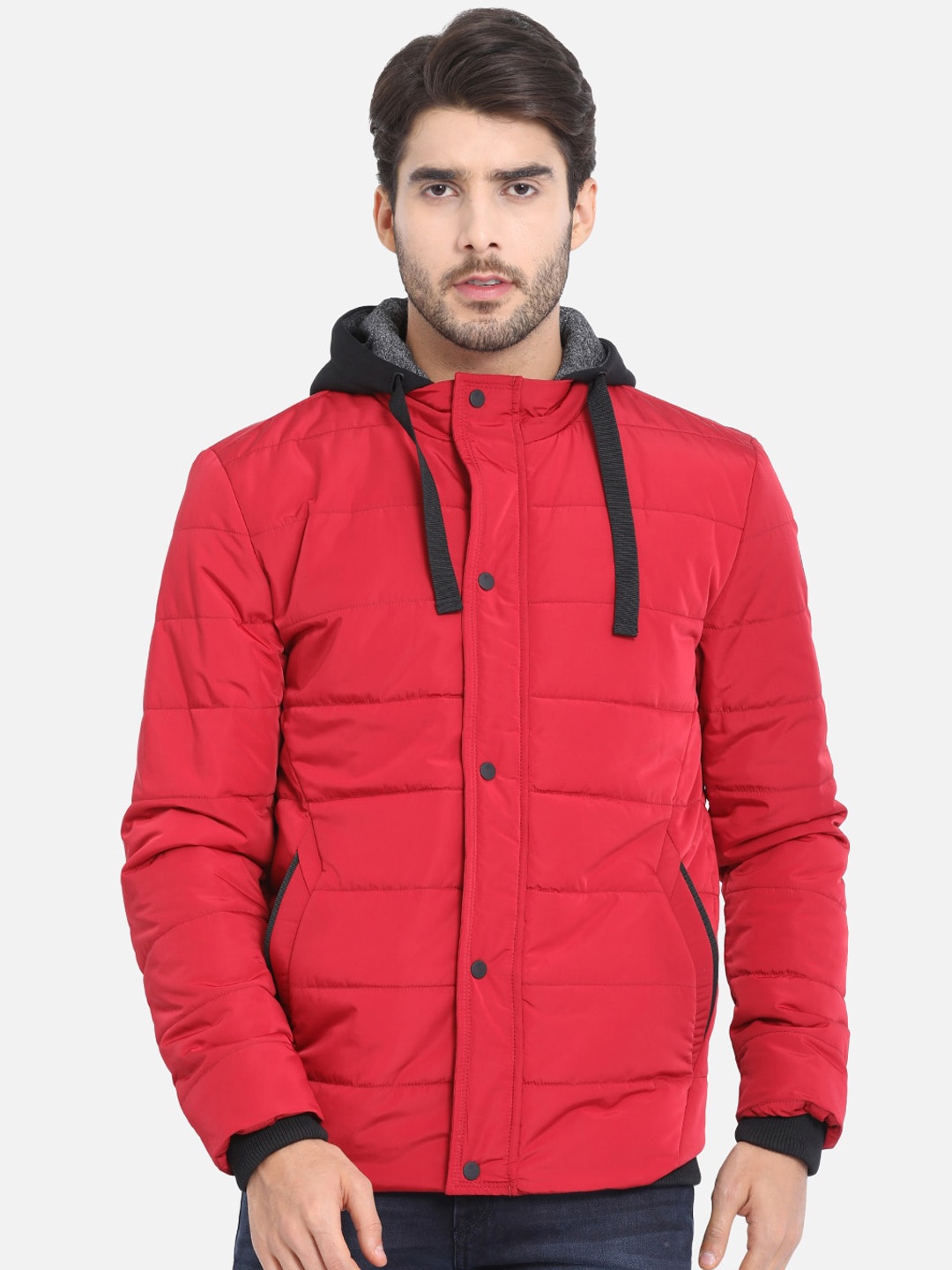 

t-base Men Red Windcheater Padded Jacket