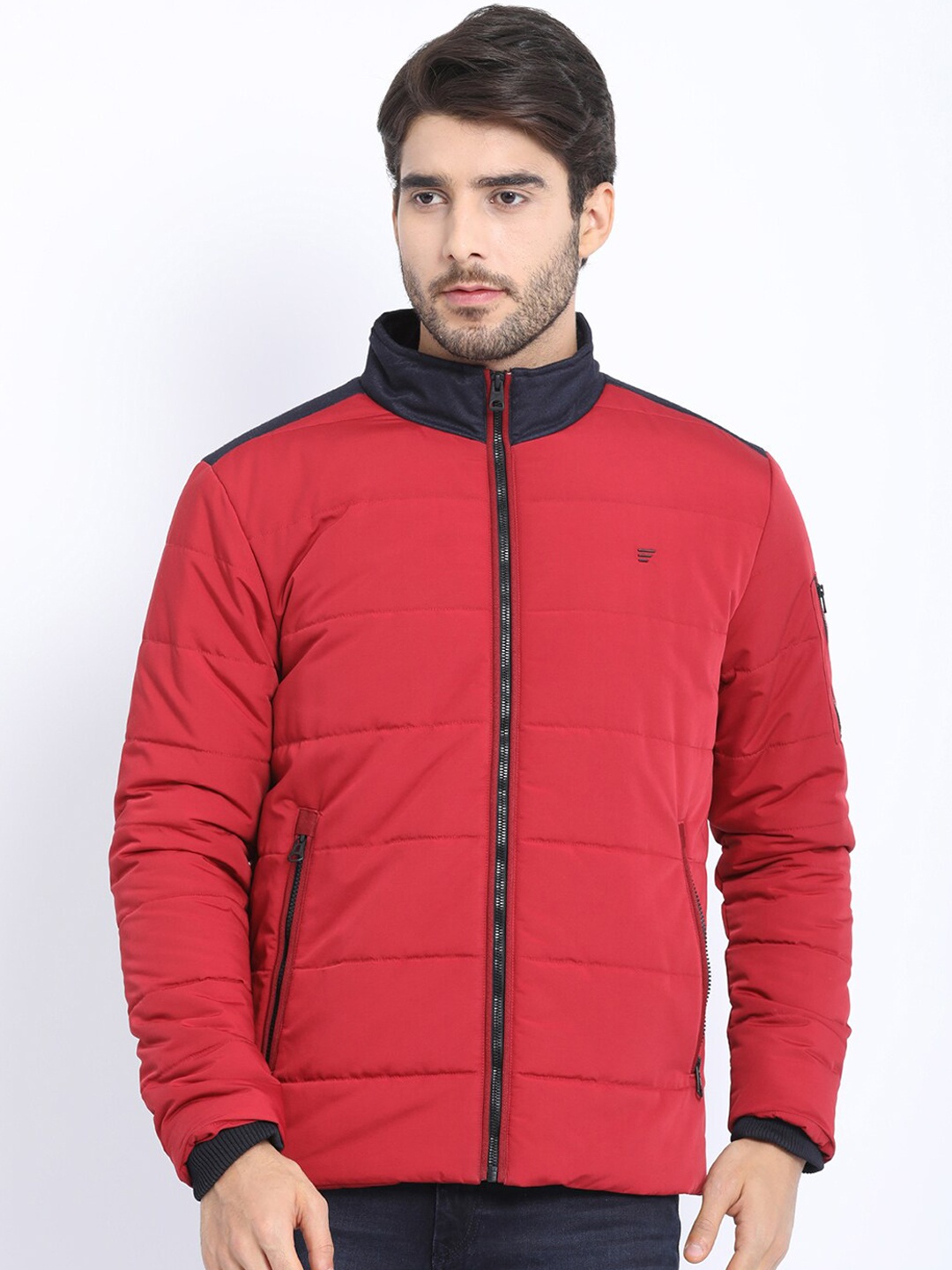 

t-base Men Windcheater Padded Jacket, Red