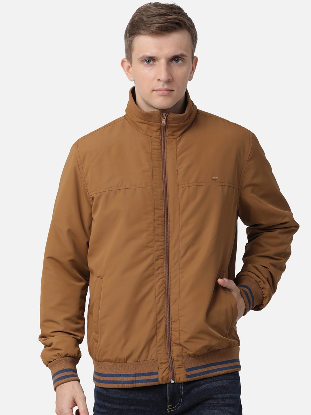 

t-base Men Tan Windcheater Bomber Jacket