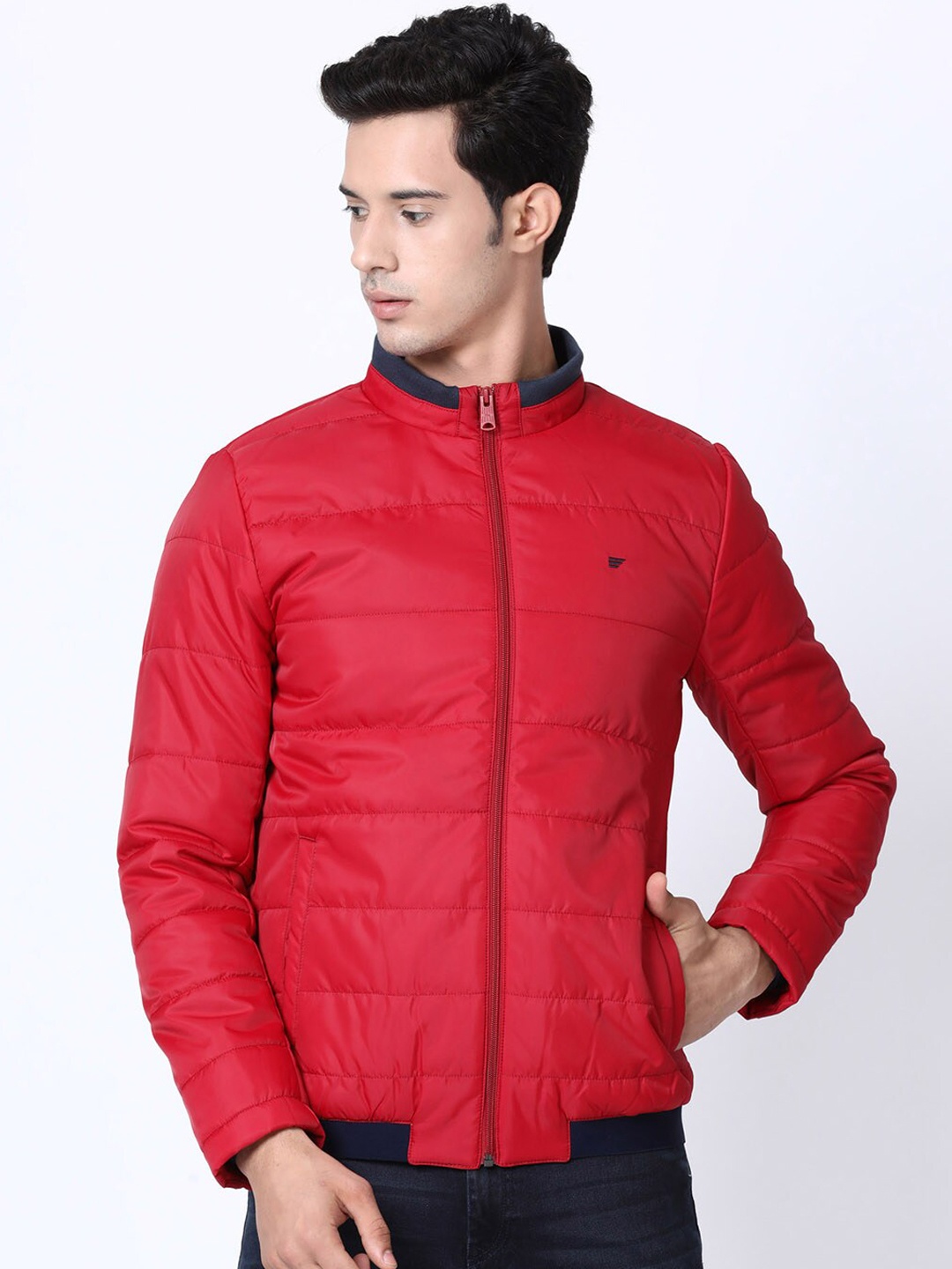 

t-base Men Red Windcheater Puffer Jacket