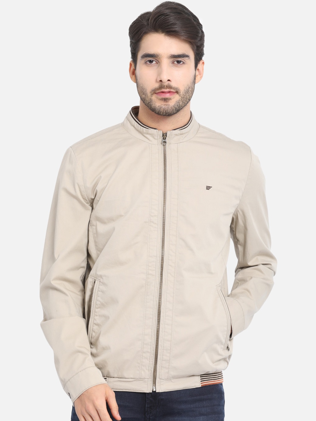 

t-base Men Brown Windcheater Bomber Jacket