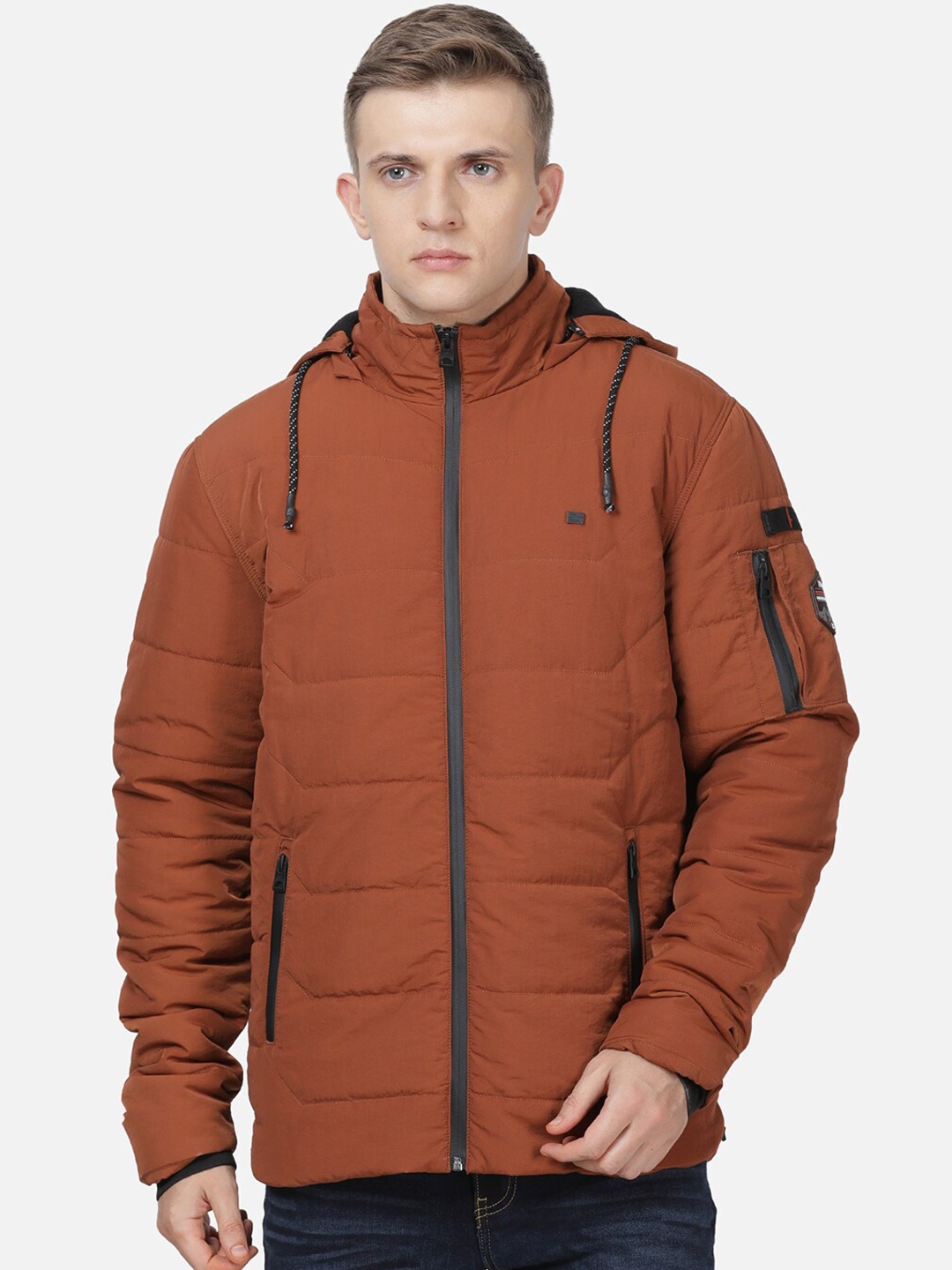 

t-base Men Rust Windcheater Puffer Jacket
