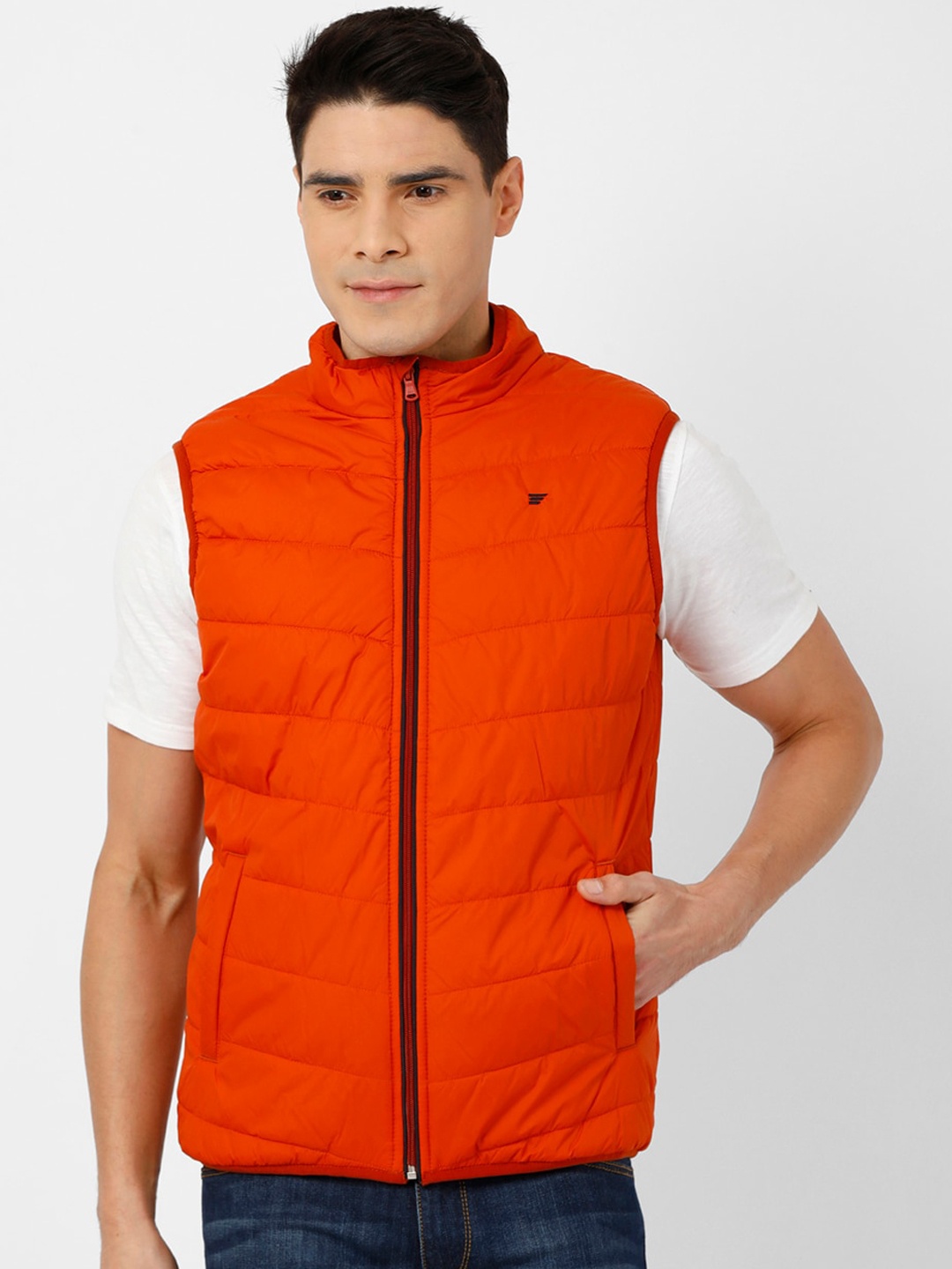 

t-base Men Rust Windcheater Puffer Jacket