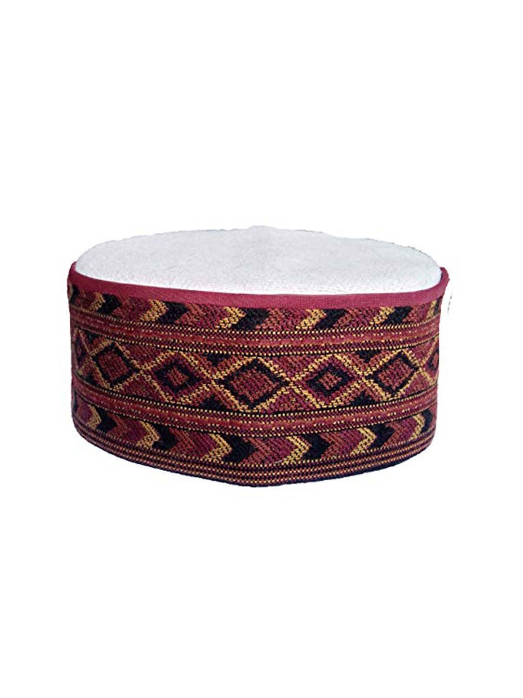 

Vastraa Fusion Unisex Pink & Yellow Embroidered Ascot Cap