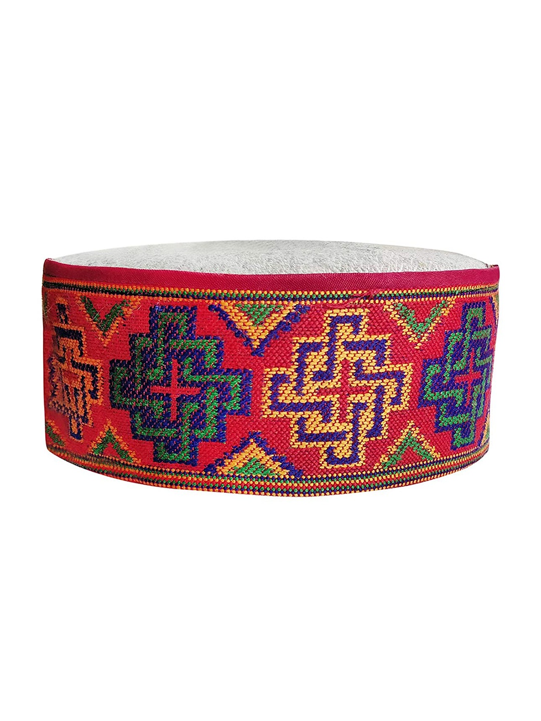 

Vastraa Fusion Unisex Embroidered Himachali Cap, Pink