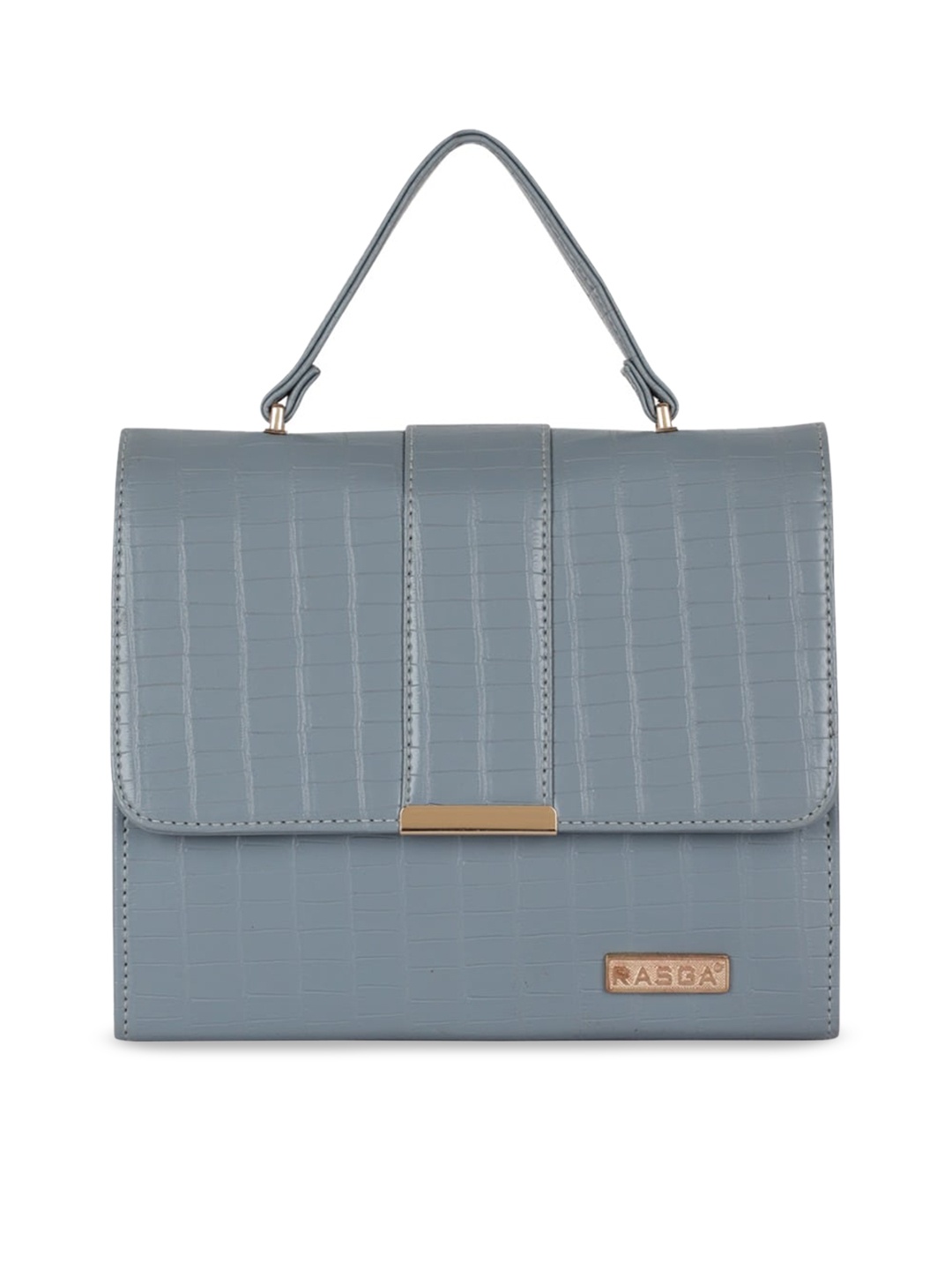 

RASGA Grey Textured PU Swagger Satchel