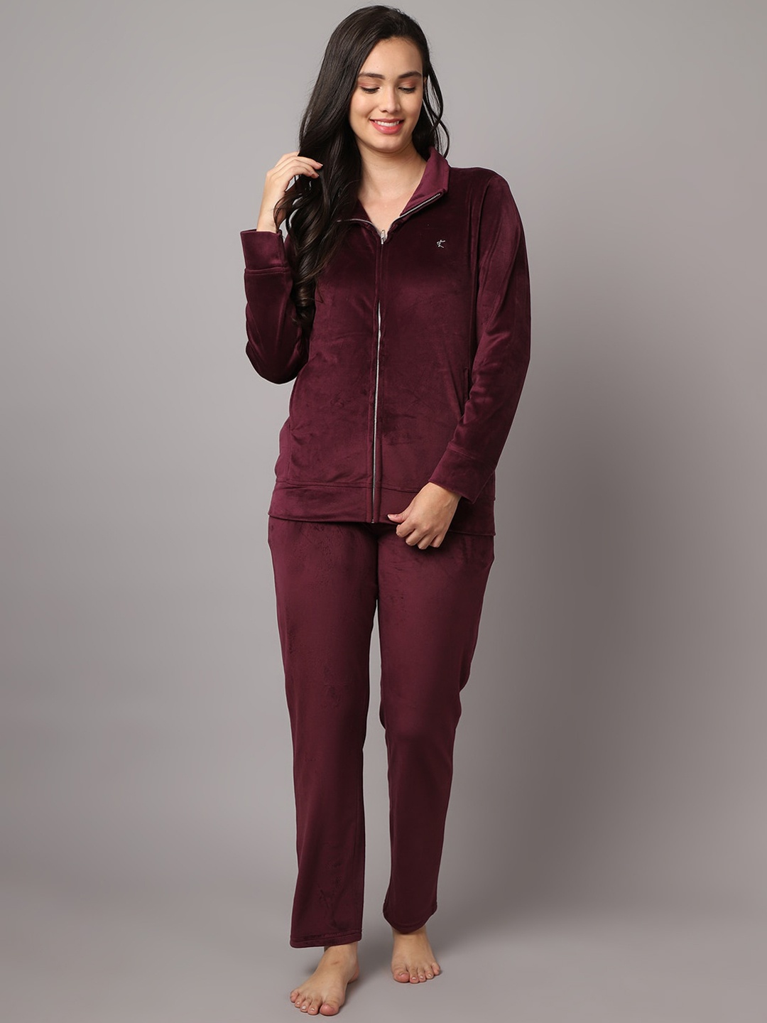 

Kanvin Women Maroon Night suit